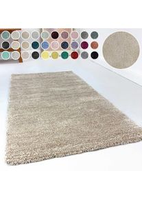 Hochflor-Teppich »Relaxx ESP-4150« rechteckig 25 mm Höhe Wohnzimmer, sehr grosse Farbauswahl, weicher dichter Hochflor , beige , Esprit ,...
