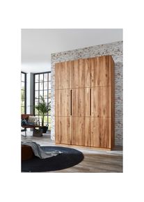 Kleiderschrank »Azelie, aus Wildeiche«, Massivholz-Kleiderschrank, im 50 cm Raster planbar , braun , Home Affaire