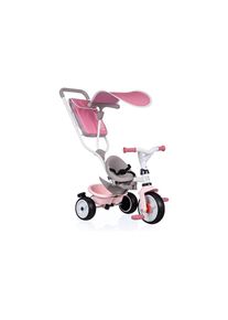 Dreirad »Baby Balade Pink«, Flüsterräder, Gurt, Pedal-Freilauf, Schiebestange, Verstellbarer Sitz , grau , Smoby