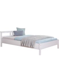 Ticaa, Futonbett &raquo;Merci&laquo; Einzelbett, aus Kiefer Massivholz, inkl. Rollrost, kiefer massiv wei&szlig; gewachst