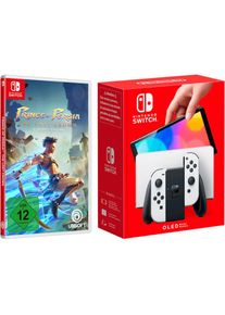Nintendo Switch , Konsolen-Set »Switch OLED + Prince of Persia: The Lost Crown« , weiss , Schliesse die Joy-Con-Controller an die Konsole an....
