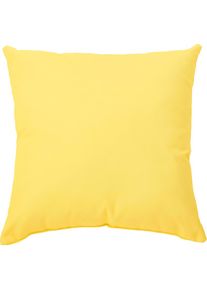 done., done. Dekokissen &raquo;Outside&laquo; Wetterfestes, einfarbiges Outside Kissen inklusive F&uuml;llung, lemon, unifarben, Olefin (Polypropylen), 1 Stk.