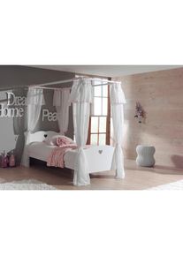 Vipack Himmelbett »Amori, Liegefläche 90/200 cm, inkl. Himmelgestänge«, (B/H/T ca. 212x188x98cm, inkl. Rolllattenrost, verspielte Optik), ohne...