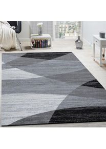 Teppich »Fiesta 110« rechteckig 12 mm Höhe Kurzflor, Designer Teppich, ideal im Wohnzimmer & Schlafzimmer , grau , Paco Home , Obermaterial: 100%...