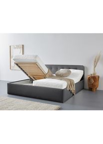 Polsterbett »Rostock« auch mit Stauraum und Kopfteilverstellung erhältlich , schwarz , Westfalia Schlafkomfort