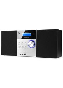 AUDIZIO , Stereoanlage »Metz«, (FM-Tuner-Digitalradio (DAB+) 30 W) , silberfarben , Streamt Musik von kompatiblen BT-Geräten