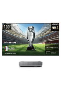 HISENSE , Beamer »Laser TV 100L5HD 100", UHD, 2600 Lumen, inkl. Leinwand« , silberfarben , erstklassiges Seherlebnis