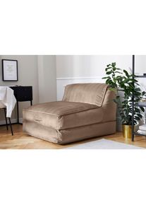 Relaxsessel »Polly«, Loungesessel mit Schlaffunktion, perfekt als Gästebett, Daybed , braun , LEONIQUE