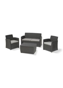 Loungeset »Set (Corona) inkl. Kissenbox graphit« , grau , Allibert