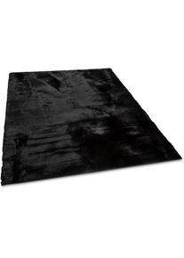 Fellteppich »Kuschelteppich Chiara« rechteckig 30 mm Höhe Kunstfell, Kaninchenfell-Haptik, besonders weicher Langflor , schwarz , Gino Falcone ,...