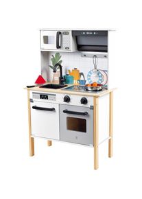 HAPE, Spielk&uuml;che &raquo;Moderne Smart-Home-K&uuml;che&laquo; mit Licht- & Soundeffekt, bunt, Holz, Kunststoff, Metall