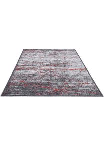 Teppich »Orelia 103« rechteckig 7 mm Höhe Kurzflor, modernes Design, mit leichtem Glanz, Wohnzimmer , rot , Gino Falcone , Obermaterial: 55%...