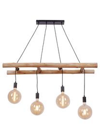Hängeleuchten »EDGAR«, 4 flammig, Leuchtmittel E27 ohne Leuchtmittel, Leiter Optik, Abhängung verstellbar - Reutlinger Verschluss , beige , JUST...