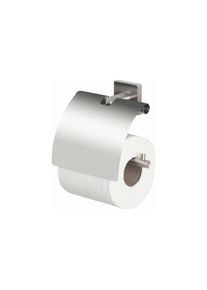 Toilettenpapierhalter »mit Deckel NYO-STEEL« , silberfarben , Spirella