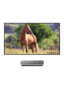 HISENSE , Beamer »Laser TV 120L5HA 120", UHD, 2600 Lumen, inkl. Leinwand« , silberfarben , erstklassiges Seherlebnis