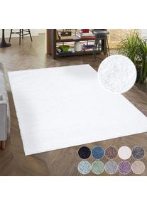 Hochflor-Teppich »City Shaggy« rechteckig 30 mm Höhe Auch als Läufer, Langflor, Uni, Shaggy, flauschig-weich , weiss , Carpet City , Obermaterial:...