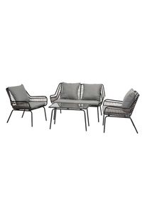 Loungeset »Boston Grau/Schwarz« , grau , Acamp