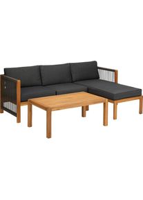 Loungeset »Malaga« , schwarz , Acamp