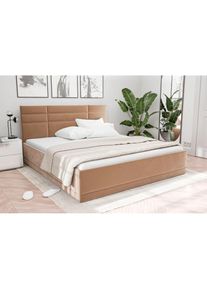 Westfalia Schlafkomfort, Polsterbett &raquo;Prag&laquo; 3 Matraztenarten w&auml;hlbar, mit und ohne Bettkasten, beige, Bezug 100% Polyester, Polsterung: Polsterwatte, 