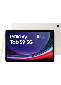 Samsung , Tablet »Galaxy Tab S9 5G«, (27,81 cm / 11 Zoll), Android, WQXGA, 5G, AI-Funktionen) , beige , Lithium-Ionen (Li-Ion) 8400 mAh