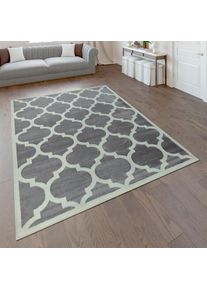 Teppich »Sinai 066« rechteckig 13 mm Höhe Kurzflor, mit marokkanischem Muster, Ornamente , grau , Paco Home , Obermaterial: 100% Polypropylen