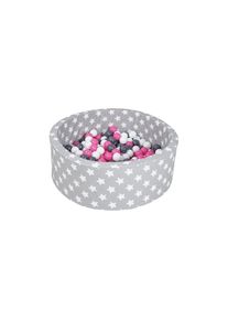 Bällebad »Grey White Stars 300 Bälle creme/grey/rose« , rosa , KNORRTOYS