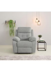 Relaxsessel »Lannilis mit Liegefunktion, Fernsehsessel«, mit manueller und elektrischer Relaxfunktion, hellgrau , grau , Home Affaire
