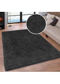 my home Hochflor-Teppich »Silky, besonders weich und kuschelig, sehr dichte Qualität« rechteckig 33 mm Höhe rutschhemmend beschichtet, waschbar, uni,...