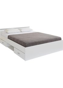 Funktionsbett »Stauraumbett, TOPSELLER«, in 2 Breiten, pflegeleichte Kunststoffoberfläche, mit extra Stauraum , weiss , Parisot