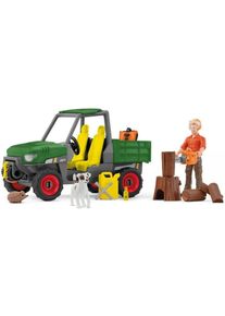 Spielwelt »Farm World Waldbauer mit Fahrzeug« , bunt , Schleich