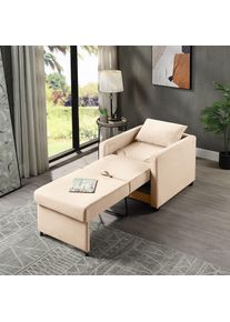 Relaxsessel »Jerry«, mit Bettfunktion, als Gästebett und inkl. Kissen , beige , ATLANTIC HOME COLLECTION