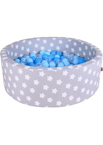 Bällebad »Soft, Grey White Stars«, mit 300 Bällen balls/soft Blue/Blue/transparent; Made in Europe , grau , KNORRTOYS