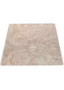 Hochflor-Teppich »Milano 861«, rechteckig, 74 mm Höhe, Uni-Farben, Flokati-Optik, weich und kuschelig , beige , Paco Home