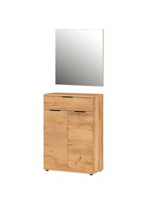 Germania , Garderoben-Set »GW-Fremont«, (Set, 2 St.) , braun , Schuhschrank und Spiegel