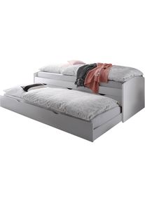 Funktionsbett, mit 2. Schlafgelegenheit , weiss , Begabino