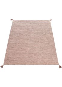 Teppich »Kilim 210« rechteckig 12 mm Höhe Handgwebt, Flachgewebe, reine Baumwolle, handgewebt, Uni Farben , beige , Paco Home , Obermaterial: 100%...