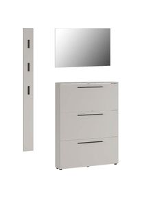 Germania , Garderoben-Set »GW-Utah«, (Set, 3 St.) , beige , Schuhschrank, Spiegel, Garderobenpaneel