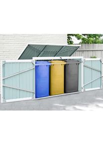 Konifera , Mülltonnenbox »Tobi 3«, für 3x240 l, BxTxH: 233x101x134 cm , grau