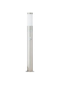 Brilliant Pollerleuchte »Leigh«, 1 flammig, Leuchtmittel E27 Leuchtmittel wechselbar, H 80 cm, Ø 12 cm, Bewegungsmelder, E27, Metall, edelstahl , grau ,...