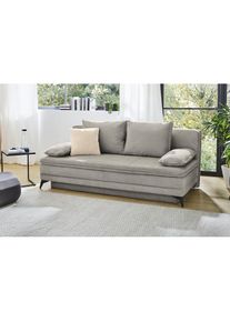 Jockenh&ouml;fer Jockenh&ouml;fer Gruppe, Schlafsofa &raquo;Laurin&laquo; als Dauerschl&auml;fer geeignet, Bettfunktion und Stauraum/Bettkasten, mittelgrau, Korpus: 100% Polyester;Kissen: 