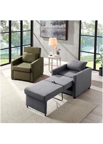 Relaxsessel »Jerry«, mit Bettfunktion, als Gästebett und inkl. Kissen , grün , ATLANTIC HOME COLLECTION