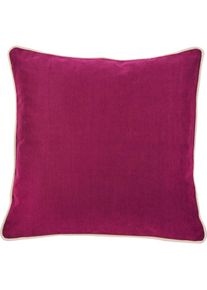 done., done. Dekokissen &raquo;Joy&laquo; unifarben, Reissverschluss, Kissenh&uuml;le ohne F&uuml;llung, 1 St&uuml;ck, berry, unifarben, Polyester, 1 Stk.