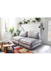 XXL-Sessel »Miro«, XXL-Sessel wandelbar zum Gästebett , grau , ATLANTIC HOME COLLECTION