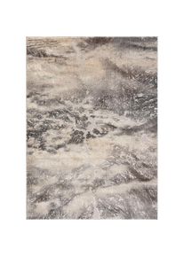 Teppich »Marmor« rechteckig 12 mm Höhe Teppich in moderner Marmor Optik, Hoch Tief Effekt, flach, einfarbig , grau , my home , Obermaterial: 70%...