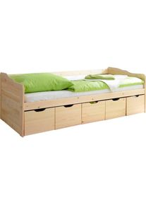 Funktionsbett »Maria«, mit 5 Schubkästen, wahlweise mit Matratze , beige , Ticaa
