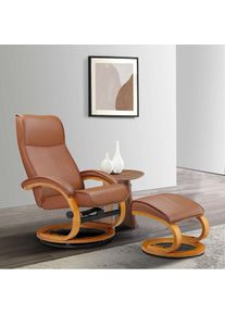 Home Affaire Relaxsessel »Paris, TV-Sessel mit Hocker und manueller Liegefunktion«, (Set, 2 St., bestehend aus Sessel und Hocker), Dreh- und Kippfunktion,...