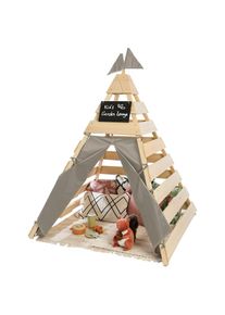 Spielhaus »Tipi-Zelt Dreamer«, Holzschutz vorbehandelt, BxTxH: 135x135x170 cm , grau , Muddy Buddy