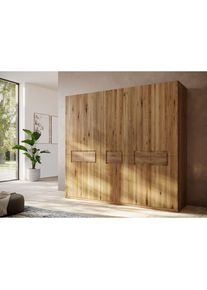 Home Affaire Kleiderschrank »Ambroise aus Wildeiche, erhältlich in verschiedenen Breiten«, Massivholz-Kleiderschrank, im 50 cm Raster planbar , braun , Home...