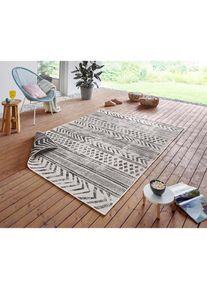 Teppich »BIRI Wendeteppich« rechteckig 5 mm Höhe In-& Outdoor, Wetterfest, Balkon, Läufer, Wohnzimmer, Wasserfest, Boho , schwarz , Hanse Home ,...