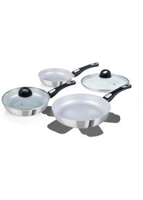Pfannen-Set »20 cm/24 cm/28 cm«, Edelstahl , weiss , Genius